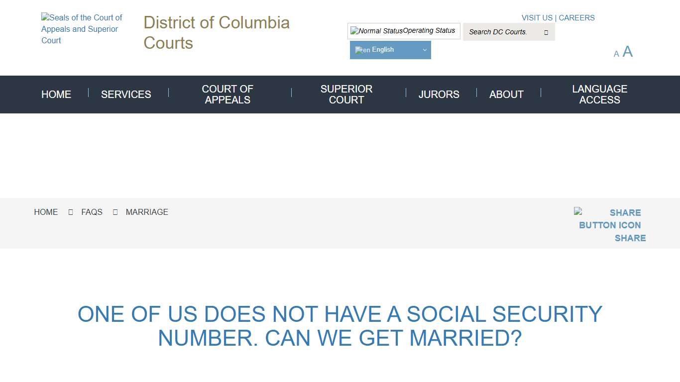 Marriage | District of Columbia Courts